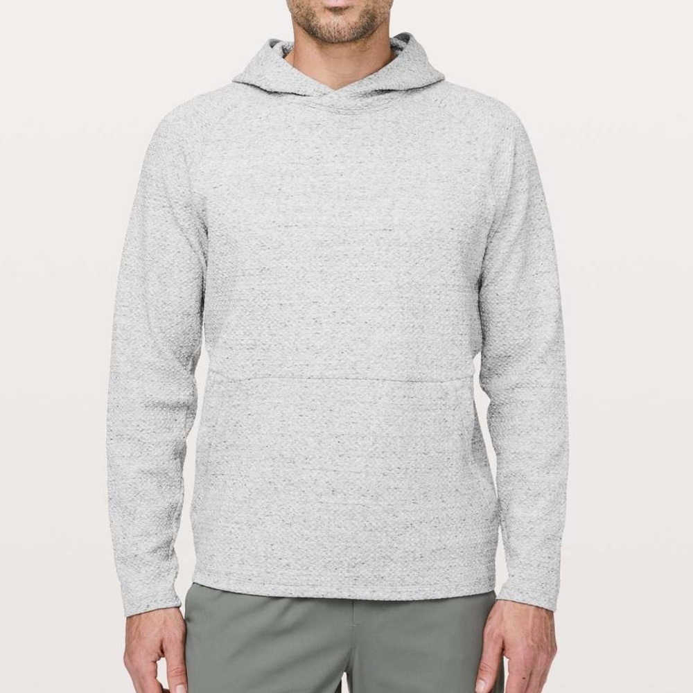 Lululemon At Ease Hoodie Heathered Melody Light Grey / Black